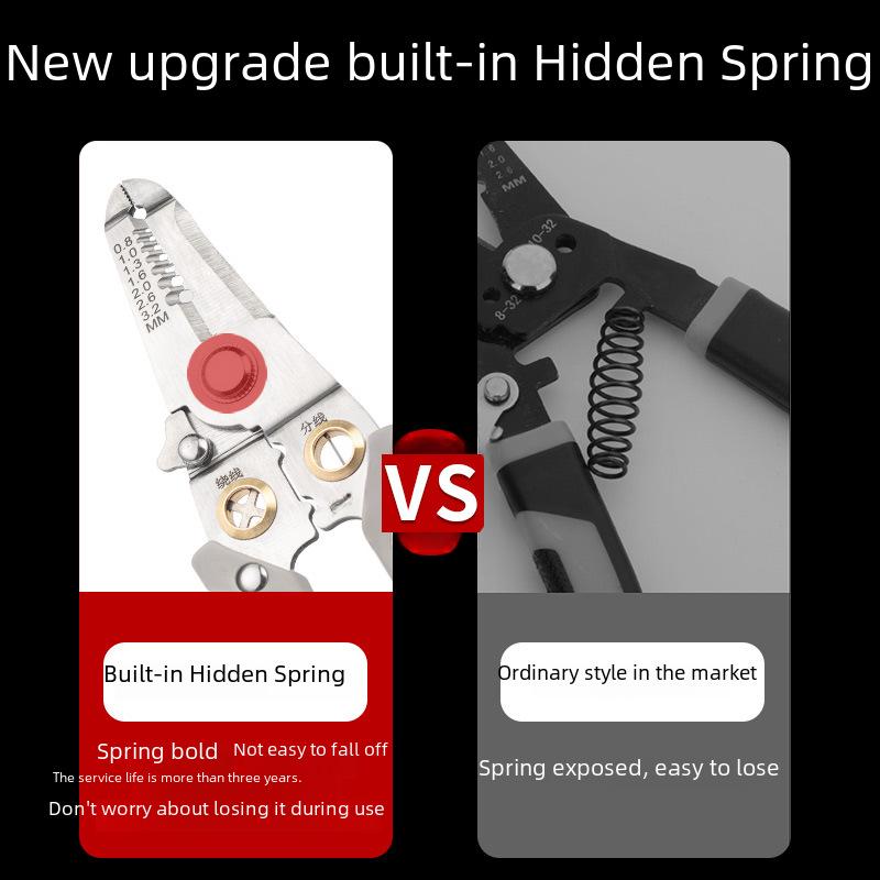 Multifunkční nerezové kleště na odizolování a krimpování vodičů pro elektrikáře