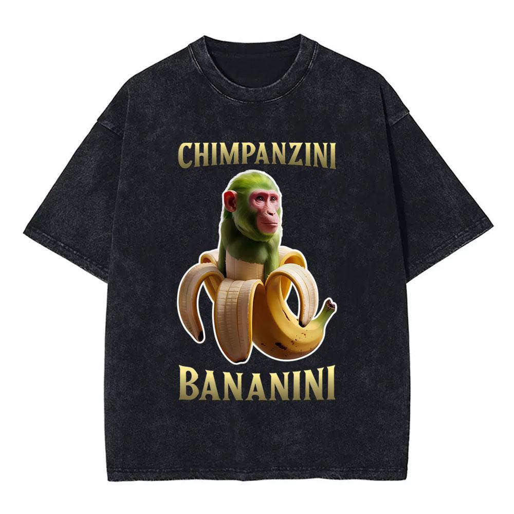 Italian Brainrot Bombardiro Crocodilo Vintage Washed Tshirts Crocodile Plane Bomber Funny Meme Tshirt Man Fashion Streetwear
