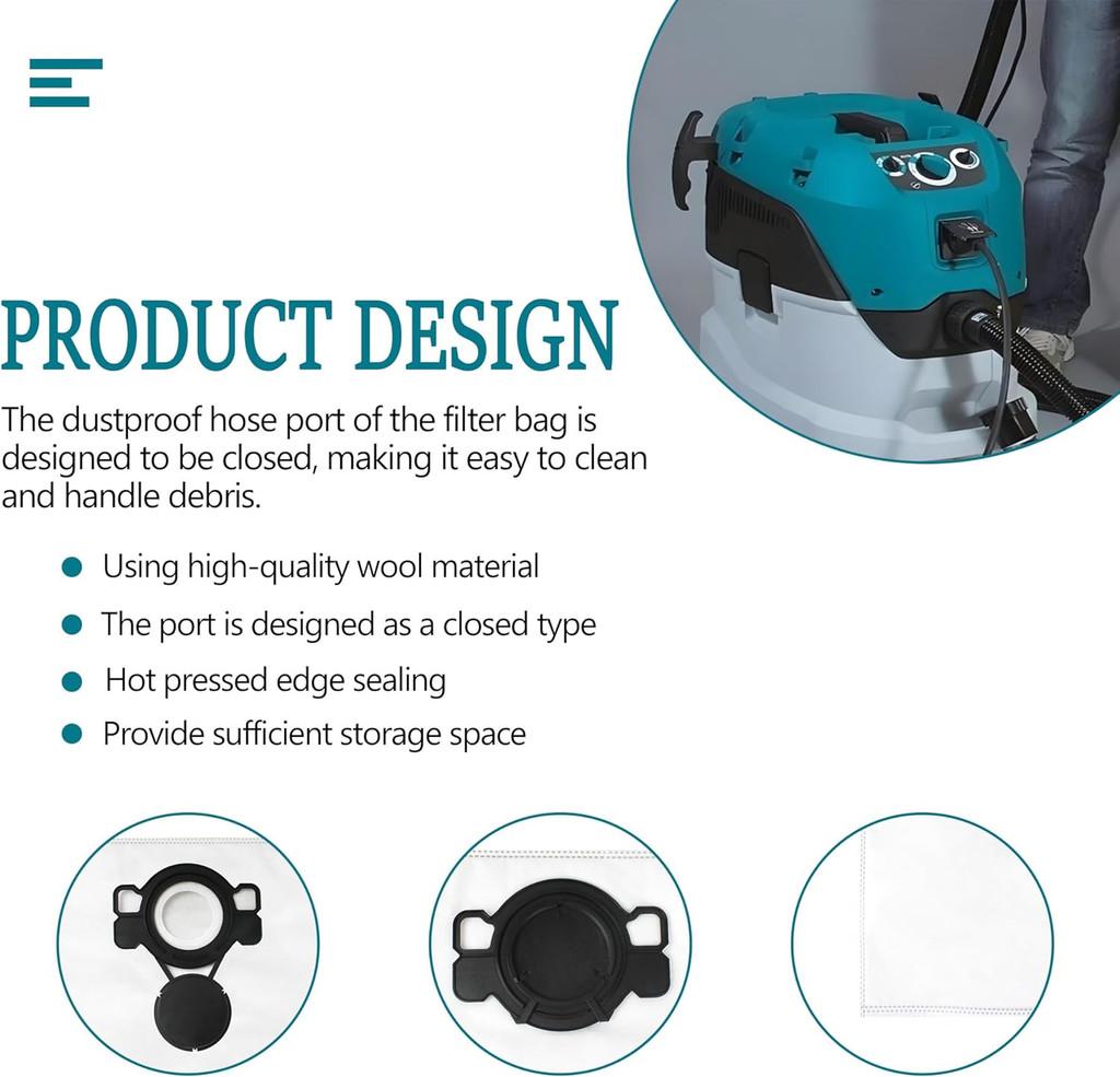 For 107419593 Nilfisk Attix33 44 Vacuum Cleaners Dust Bag Accessories Cleaning