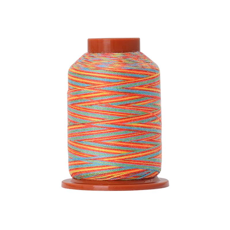 DIY Home Sewing Machine Thread Colorful Polyester Thread, Rainbow Small Roll Colorful Thread Hand Sewing Thread 402 Sewing Thread