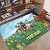 Custom Name Text Crystal Velvet Rug,Plants Vs. Zombie Soft Plush Decorative Non Slip Floor Carpet