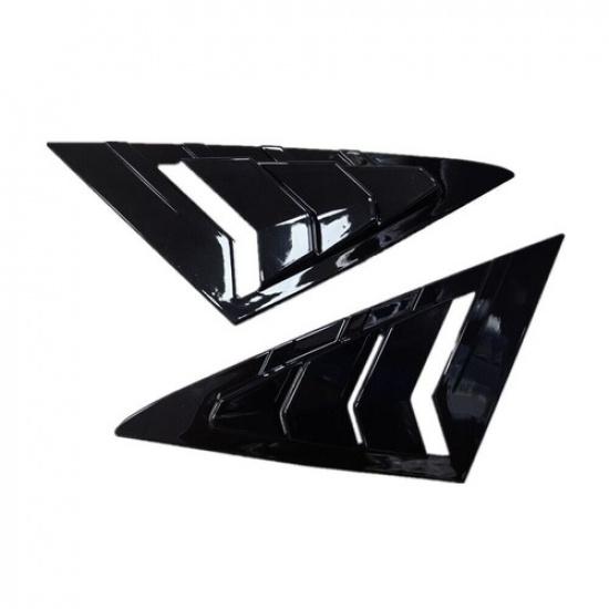 Gloss Black Front Window Louver Cover Trim For VW Golf 7 MK7 MK7.5 2014-