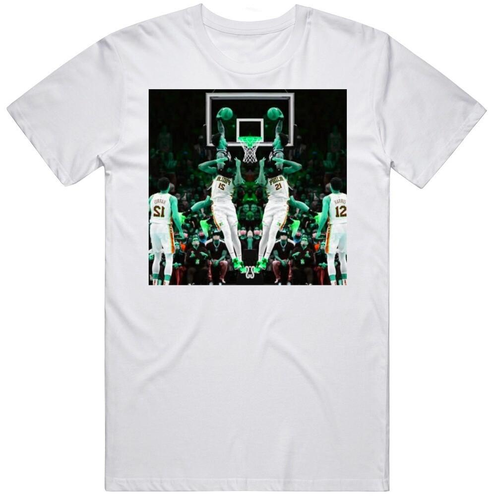 John Collins Dunk On Joel Embiid Basketball Fan V4  T Shirt Unisex T-Shirt XXXL