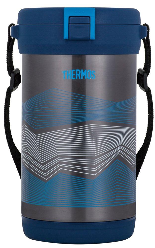 Thermos Vacuum Insulated Ice Container Bottle for Carrying Navy (Thermos Ice) FHK-2200NVY