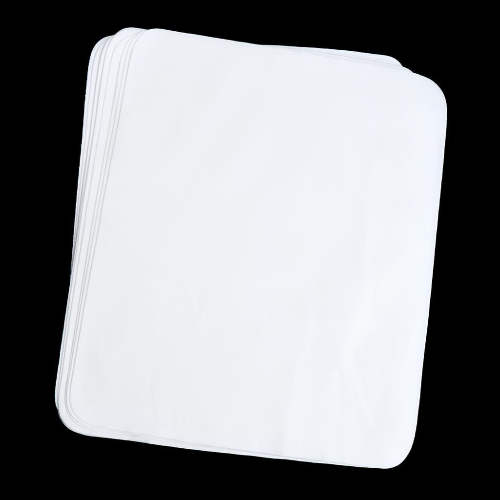 10 шт. Салфетка для чистки очков, Микрофибровая салфетка 15x18 см - для очков, экрана компьютера белый