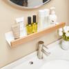 Solid Wood White Bathroom Shelf Corner Shelf Shower Shampoo Cosmetic Shelves Kitchen Storage Rack Bathroom Accessories