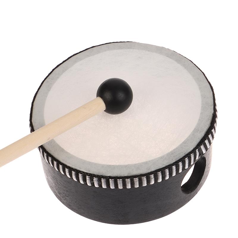1Pc 4/6/7/8/9/10 Inch Wooden Frame Drums Hand Drum With Drum Stick Set Percussion Instrument For Kids Infant Enlightenment Tools