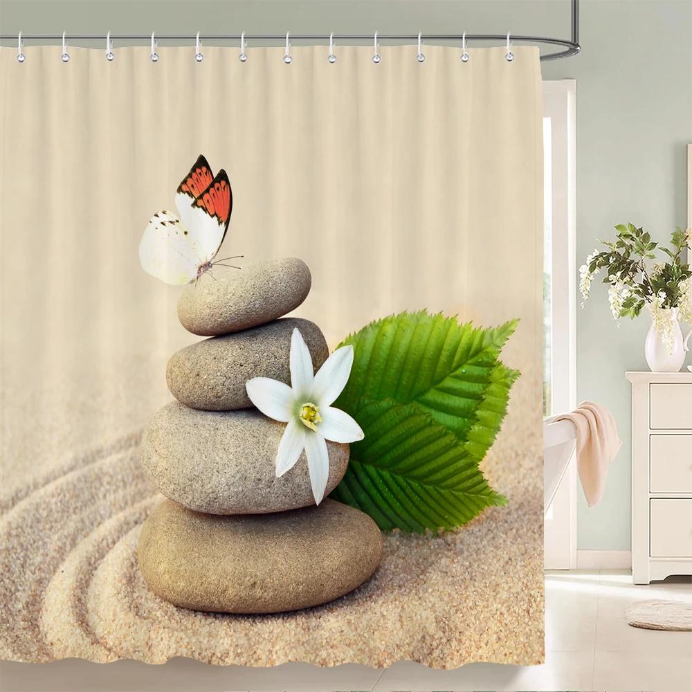 

Waterproof Shower Curtain For Bathroom Beautiful Butterfly Print Bathtub Curtains Polyester Bathroom Curtain with 12 Hooks W90xH180cm