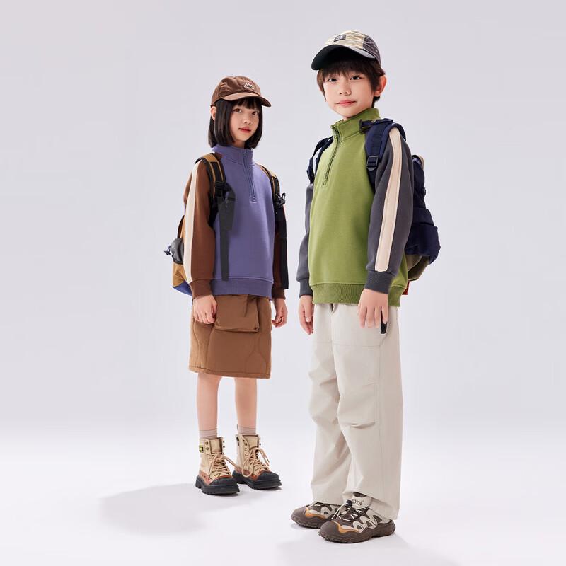 EBAER Kids Winter Fleece Lined Half-Zip Sweatshirt 110