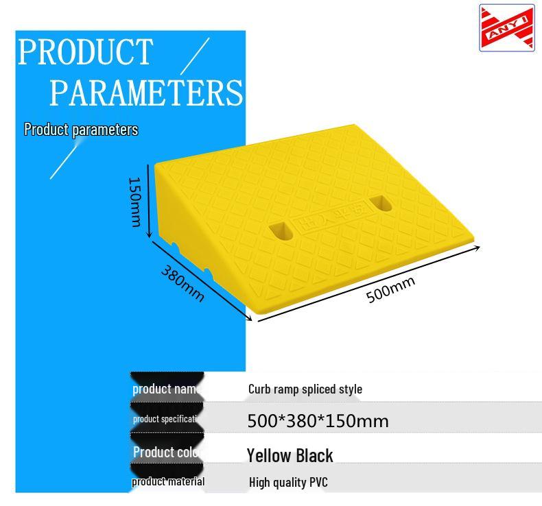 Portable Curb Ramp Triangle Pad for Cars