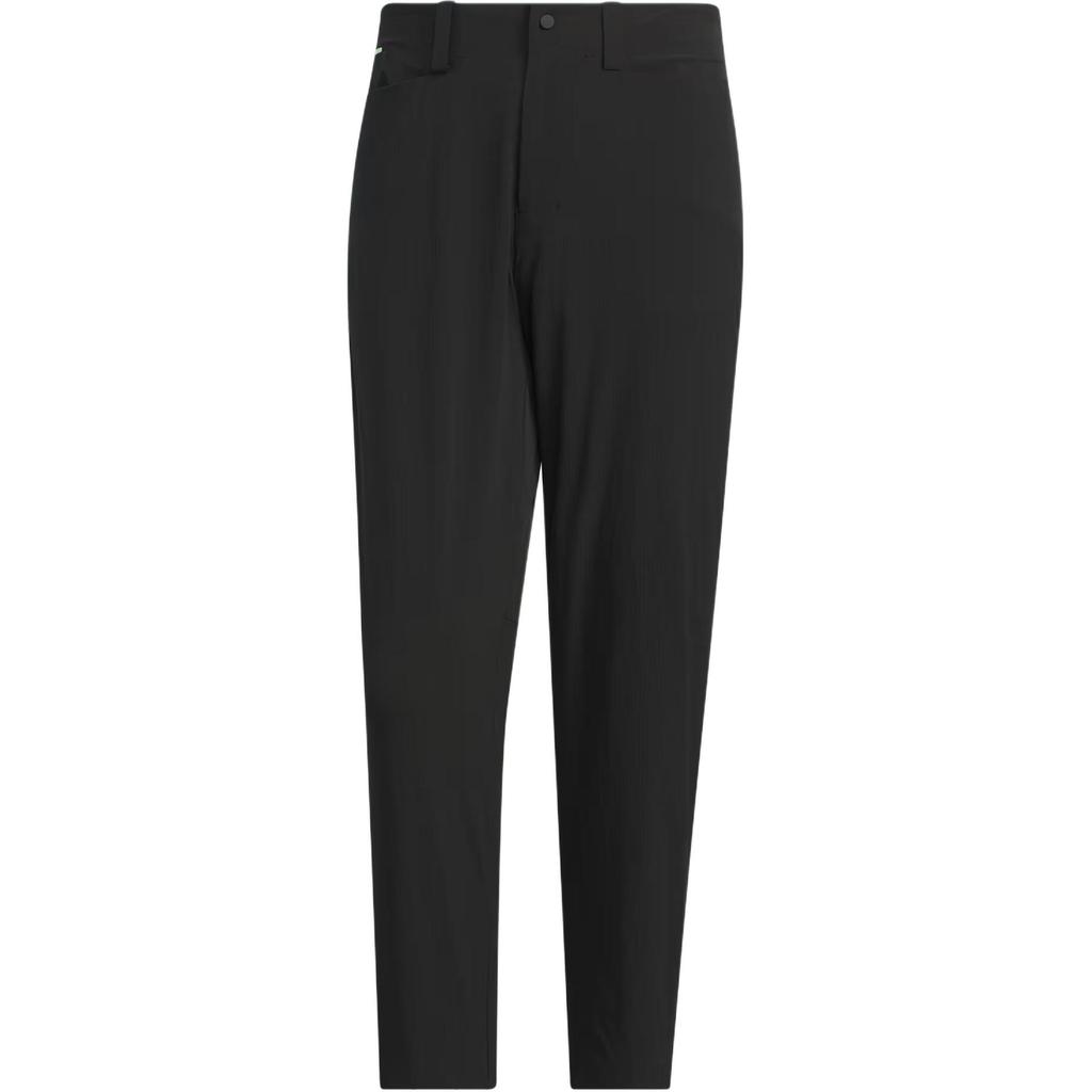 Adidas Slim Fit Zipper Mid Waist Solid Color Casual Pants Men Bottoms Black JD5229