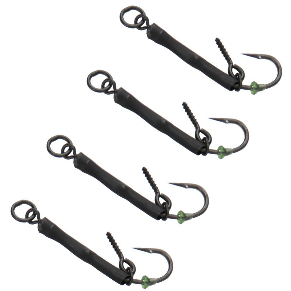 12PCS with Barbed Carp Fishing Hook with Swivels Fishing Hook Kit Ronnie Fishing Hook  Combi Rig