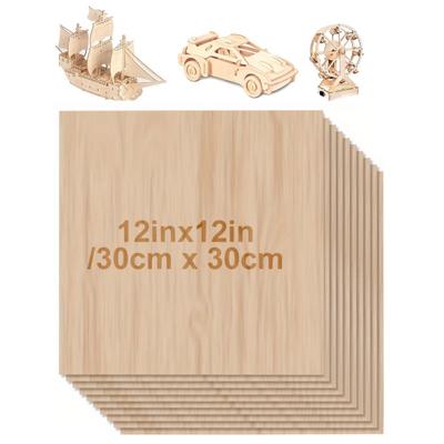 8/10 stk 10/15/20/30 CM Treplate Heavy Duty Uferdig DIY-prosjekthåndverk Arkitektonisk modell Skjæring Tegning Firkantet Basswoodplate