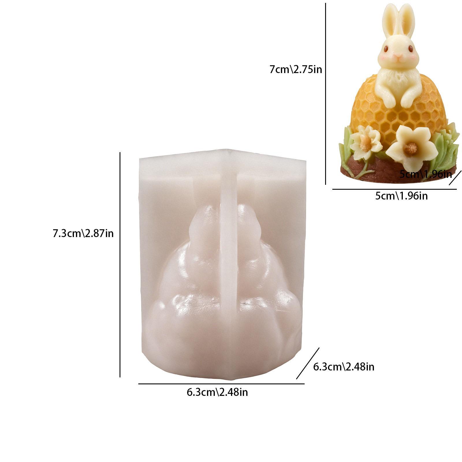 Aromatherapy Mold High-Quality Rabbit Candle Mold Silicone Candle Mold Cute For Handmade Gifts Party Gifts Home Decoration белый