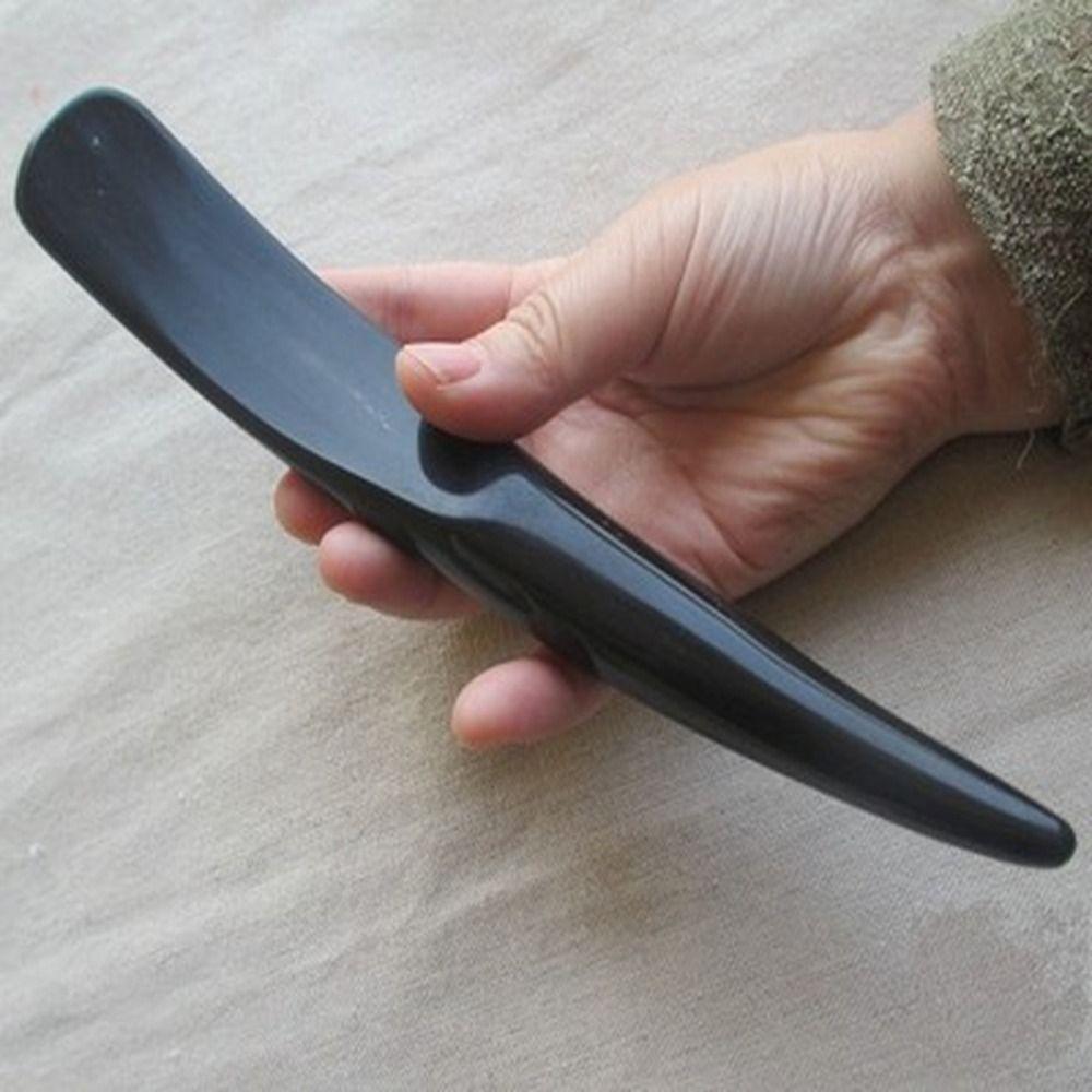 Black Buffalo Horn Gua Sha Board SPA Meridian Massage Stick Whole Body Massager  Beauty Salon