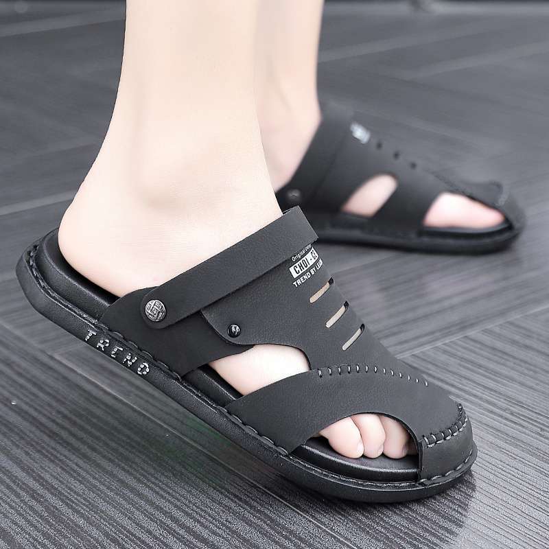 Dual-purpose Bag Head Sandals Men's Summer 2025 New Men's Trend Hole Sandals Driving Beach Slippers