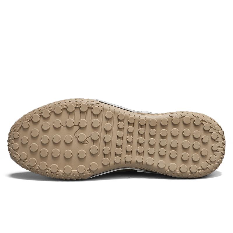 Men's Breathable Casual Shoes Fashion Bean Shoes Male Cross-Border Slip-On round Toe Rubber Bottom Leisure Footwear Large Size