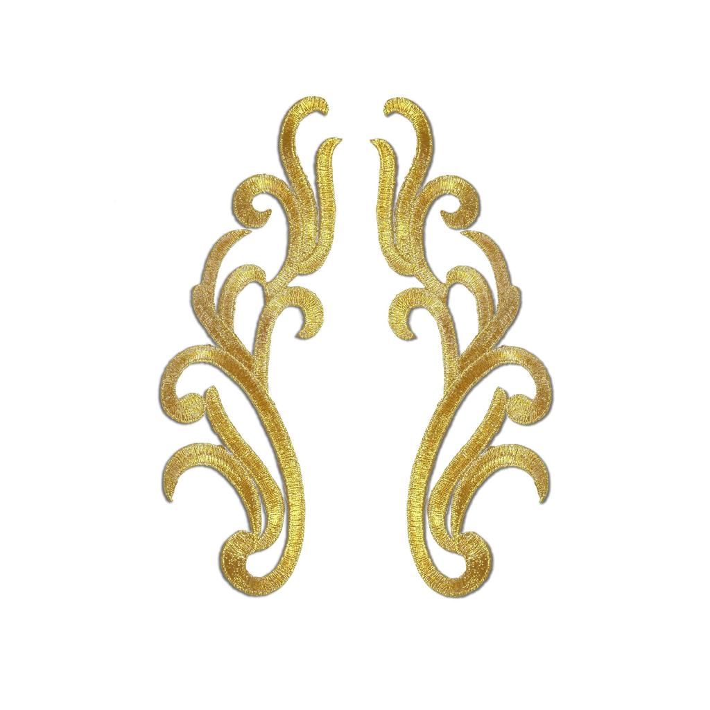 Gold And Silver Stage Ancient Costume Embroidery Performance Opera National Dress Decoration Cloth Sticker Pattern Diy Handmade Clothing Accessories