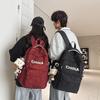 Student Class Computer Bag Women Large Capacity Travel Backpack Men Letter Backpack
