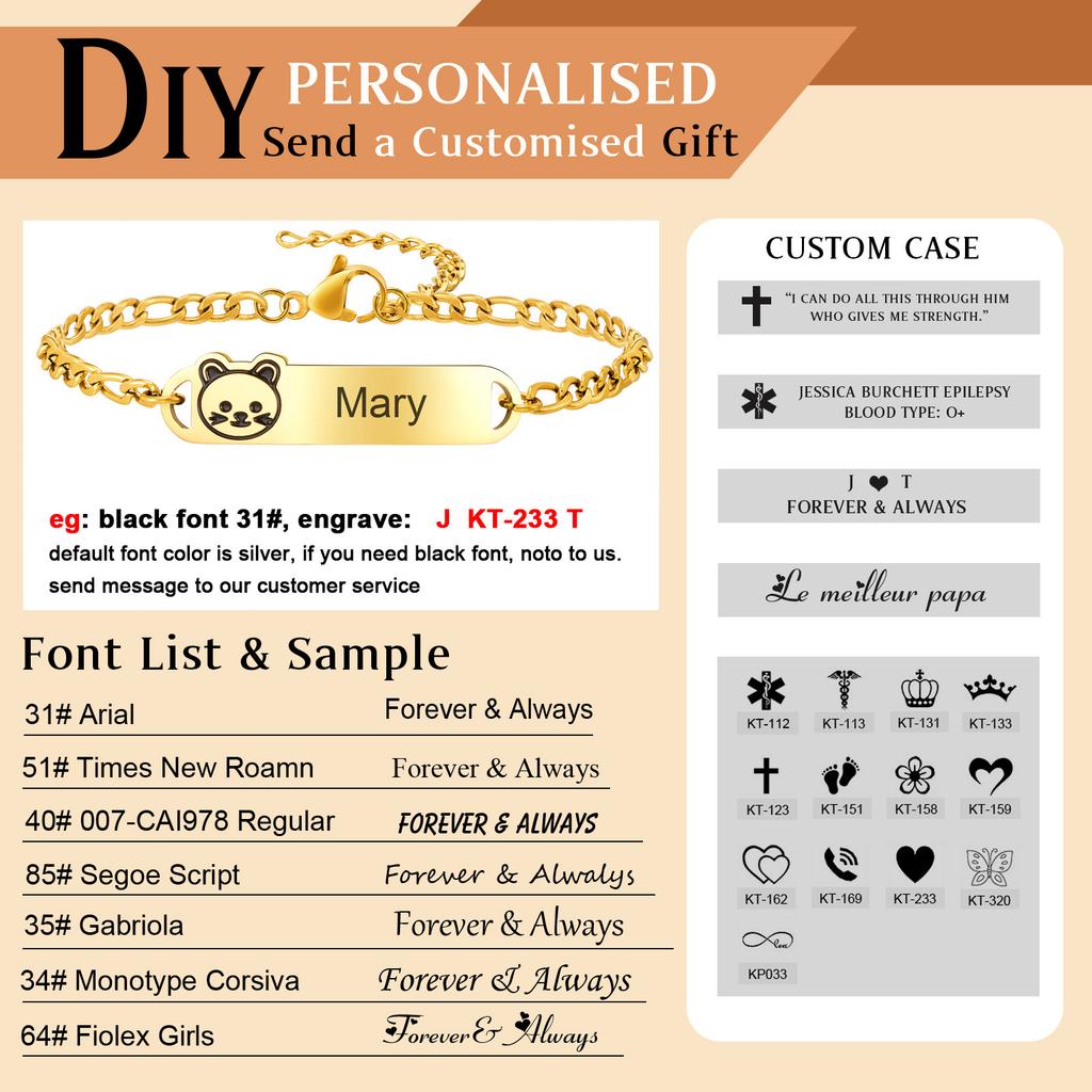 Pulseira de Identificação com Barra de Nome para Bebê Personalizada, Gravação Gratuita de Nome Personalizado, Presente de Aniversário para Recém-Nascidos a Crianças