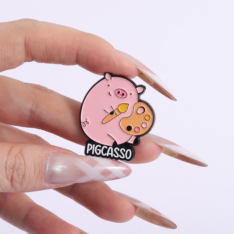 Artists Painters Puns Enamel Pins Custom Van Gogh Ghost Monet Money Picasso Brooches Lapel Badges Jewelry Gift for Friends