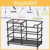 Bathroom Stainless Steel Toothbrush Storage Rack Grid Pen Holder Neat Versatile