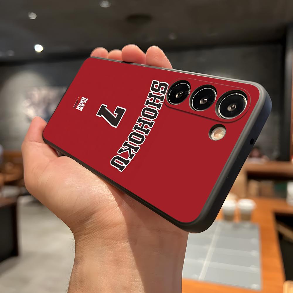 SLAM DUNK Phone Case For Samsung A56 A36 A26 A16 A15 A25 A35 A55 A14 A34 A24 A54 Black Soft Shell