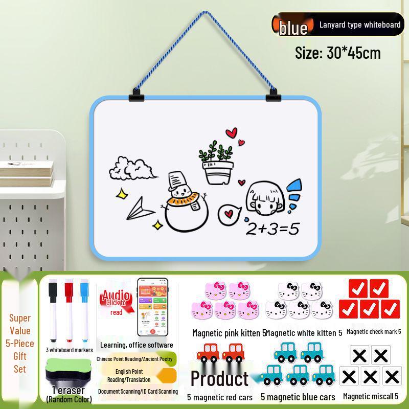 Double-Sided Magnetic Mini Blackboard: Erasable Wall-Mounted Teaching & Drawing Memo Board