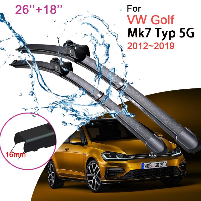 

Car Front Windshield Window Wiper Blades for VW Golf Mk7 Typ 5G 2012~ 2013 2014 Frameless Rubber Snow Scraping