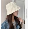Cotton Pleated Bucket Hat For Fall Winter Fashion Women