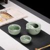 Cestovní čajový set v různých stylech, vysoké kvality, krásný a elegantní Gaiwan, čajová konvička a šálky, porcelánový čajový set, 1 čajová konvička, 1 čajový šálek