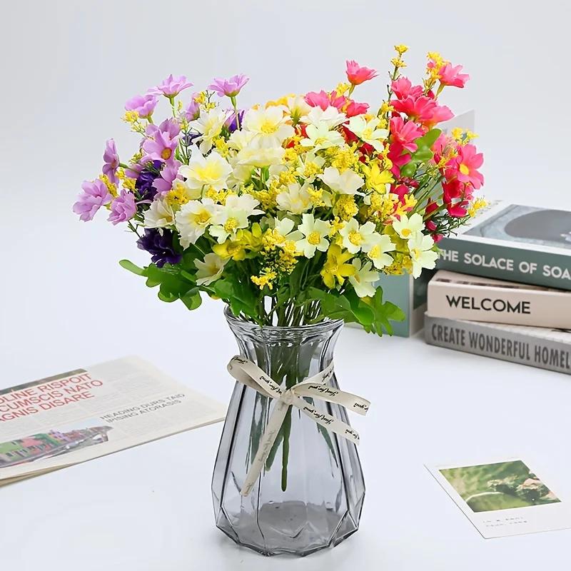 1pc Lifelike Daisy Bouquet with Multi-Head Design - Elegant Faux Flowers for Home Decor & Special Events, Ideal for Wedding