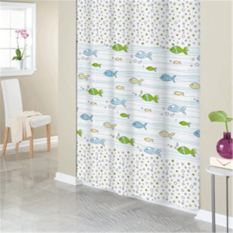 Thickened Fish Waterproof Antimildew Bathroom Curtain Cartoon Shower Partition