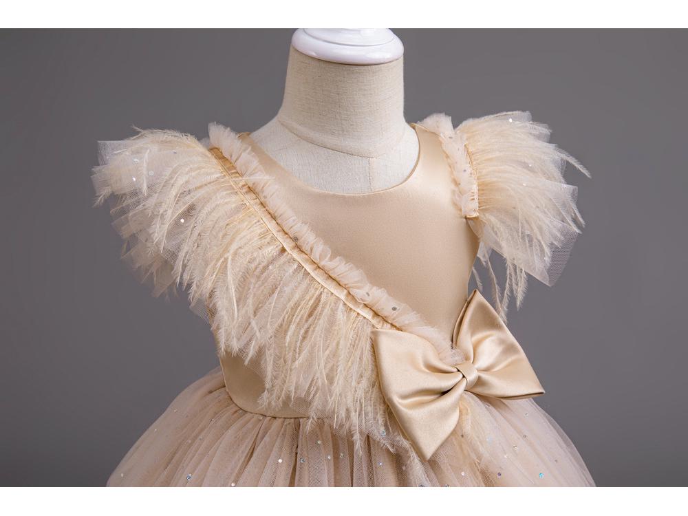 Girls' Tulle Princess Party Dress for Piano Performance