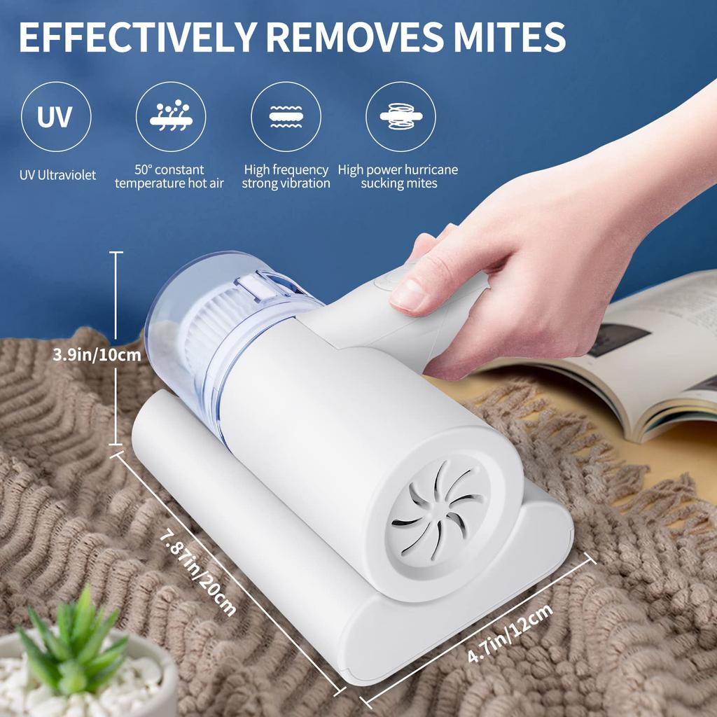 3.7V Mattress Vacuum Cleaner Deep Cleaning Mite Remover White Box