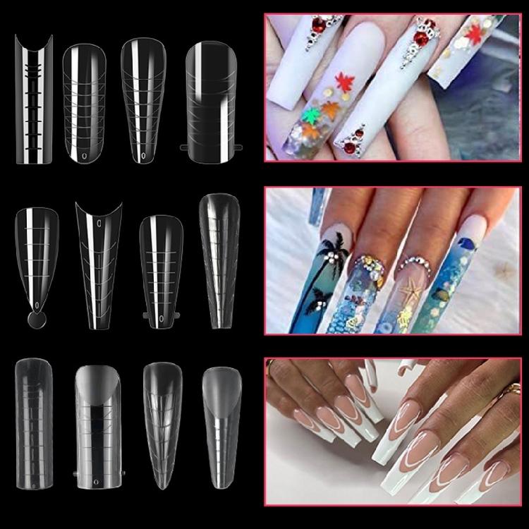 288 Pieces/Set Nails Forms Nails Extension Molds 12 Types Nails Shapes Acrylic Nails Extension Tips