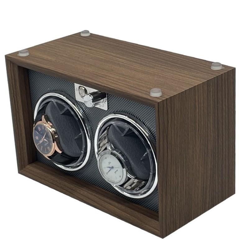 5 Rotation Watch Storage Display Box Double Watch Winder with Quiet Motor Mode Setting Automatic Watch Winder