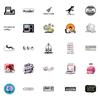 New 50 Waterproof Decorative Stickers Stickers Decorative Mobile Phone Case Skateboard Notebook