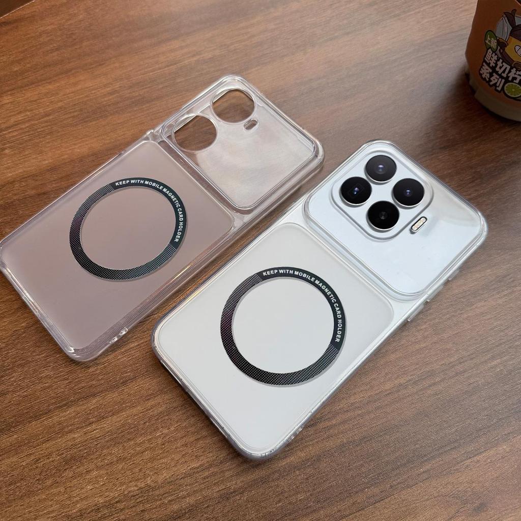 Case for Xiaomi 17T Pro,17T Wireless Charging Magnetic Ring Casing Anti-Fingerprint Matte Cover