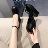 Baotou Sandals Women's Summer French Mary Jane High Heels Waterproof Table Thick Heel Small Evening Breeze with Skirt Single Shoes