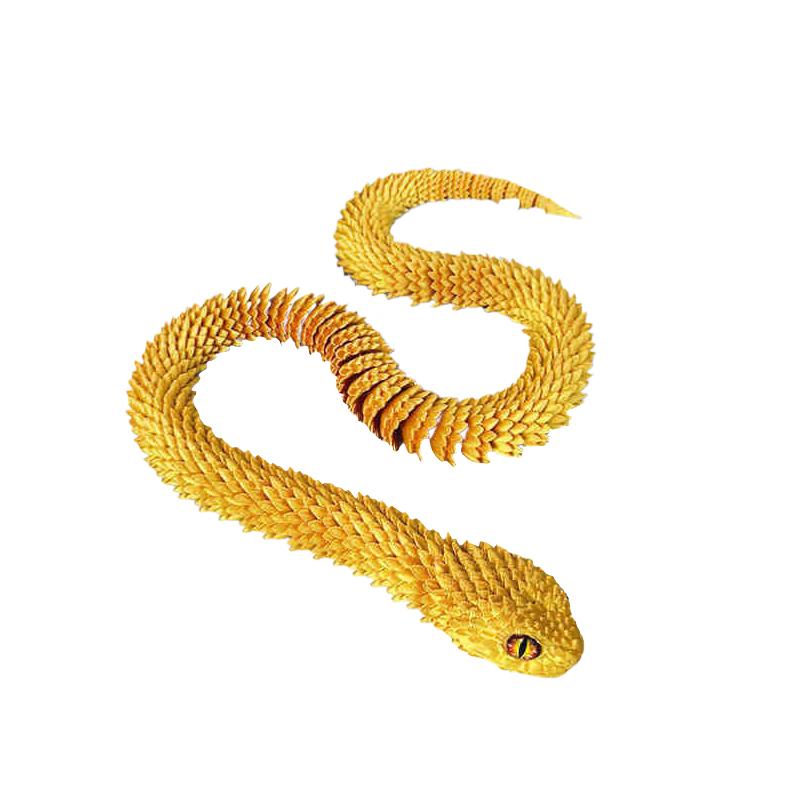 1PC Gifts For Children 3D Printed Snake Simulation Snake Figurine Flexible Joints Office Desk Toy Home Office Decor Ornament