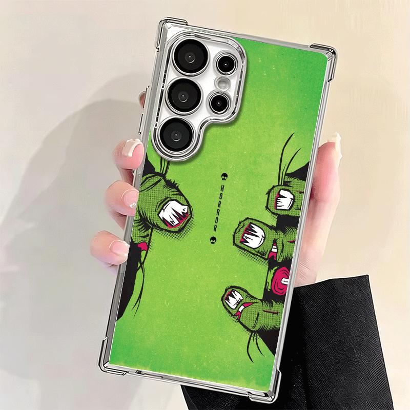 Horror Zombie Skeleton Green Soft Phone Case For Samsung Galaxy S26 Ultra S25 Edge S24 FE S23 Plus S22 S21 + S20 Plating Anti-Fa