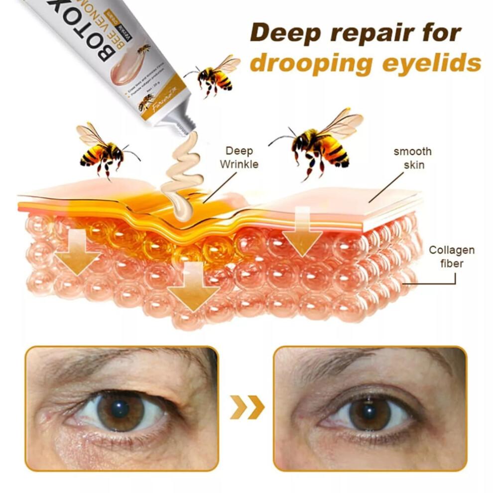2X Nový krém proti vráskám s včelím jedem Včelí jed Péče o pleť Krém proti vráskám Zpevňující Anti-aging Hydratační Lifting & Regenerace pro všechny