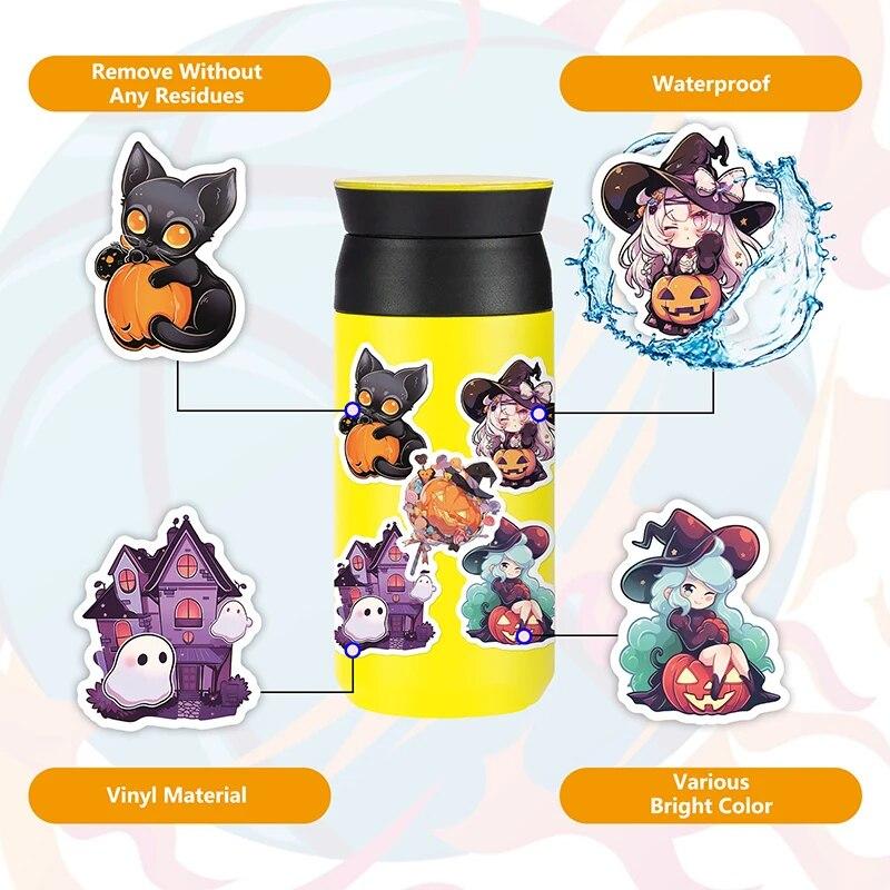 100pcs Halloween Christmas Creative Sticker Water Bottles Laptop Phones Luggage Festive Air Style Waterproof For Adults Teen