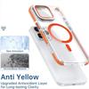 For iPhone 16 Pro Magnetic Case TPU Acrylic Clear Phone Back Cover with Lens Protector Kickstand