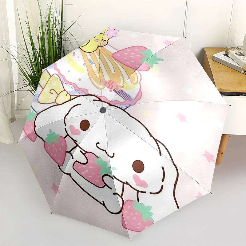 

1pc Kawaii Strawberry Cupcake Umbrella - Automatic Open/Closed with Foldable Design - Perfect for Fans, Travelers, Everyday Use - Ideal Gift for Festi