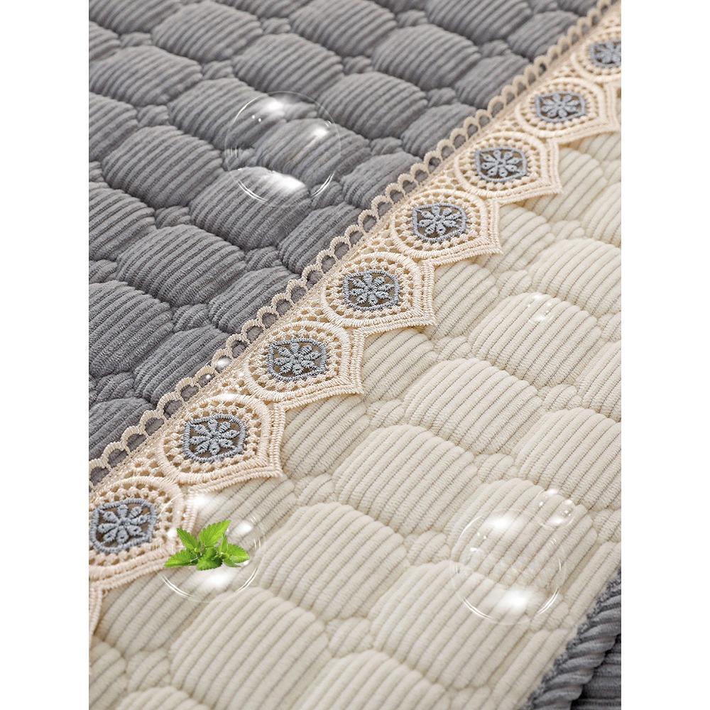 Sofakissen Plüsch Einfaches rutschfestes Kissen Vier Jahreszeiten Universal Winter Ledersofabezug Handtuch Rückenlehnenbezug Tuch