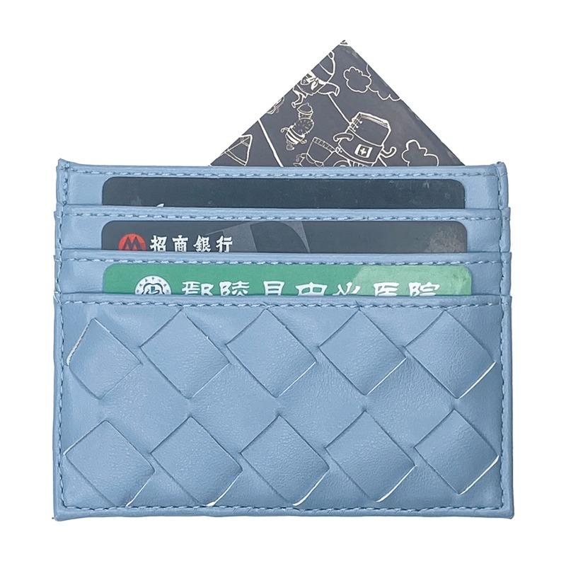 Premium Sheepskin Woven Card Bag RFID Card Cover Women's Brand Multi-card Position Genuine Leather Card Bag OEM Generation