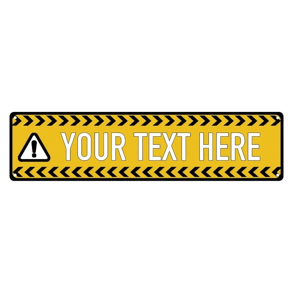 Vintage Aluminum Street Sign - Custom Warning Caution, Outdoor Wall Art, Personalized Gift