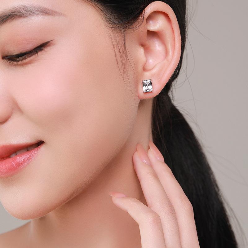 Tancise 925 Sterling Silver Zircon Earrings Drop Earrings For Women Wedding Party Gifts